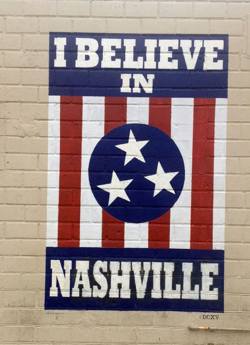 I believe in nashville sign mural
